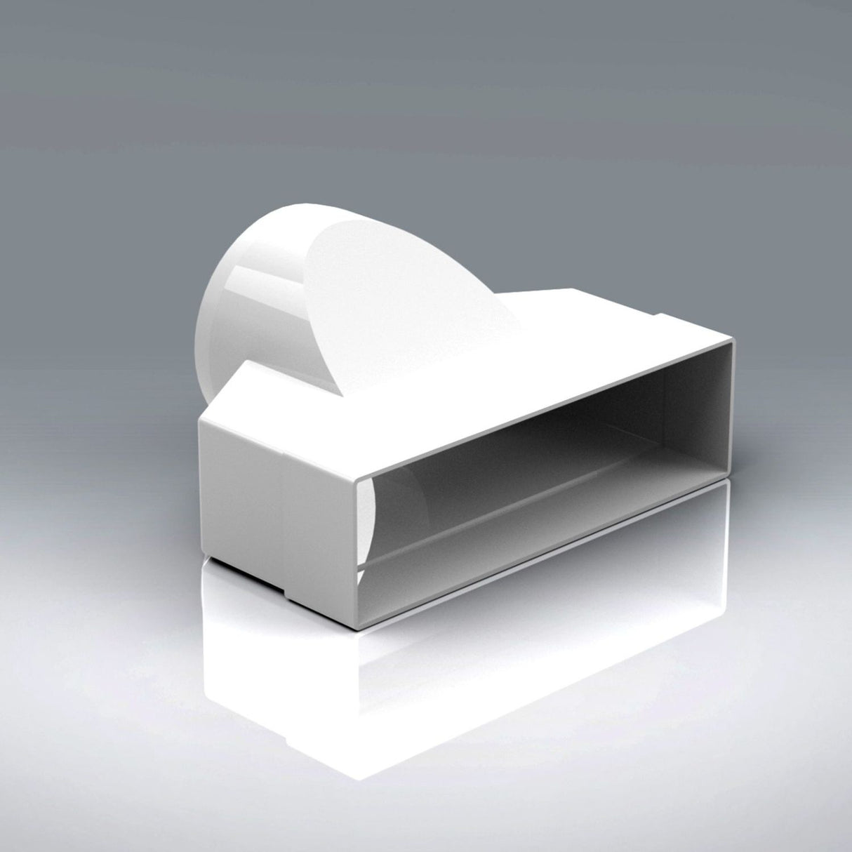 204x60mm Rectangular to 100mm Round Adaptor Rectangular Ducting