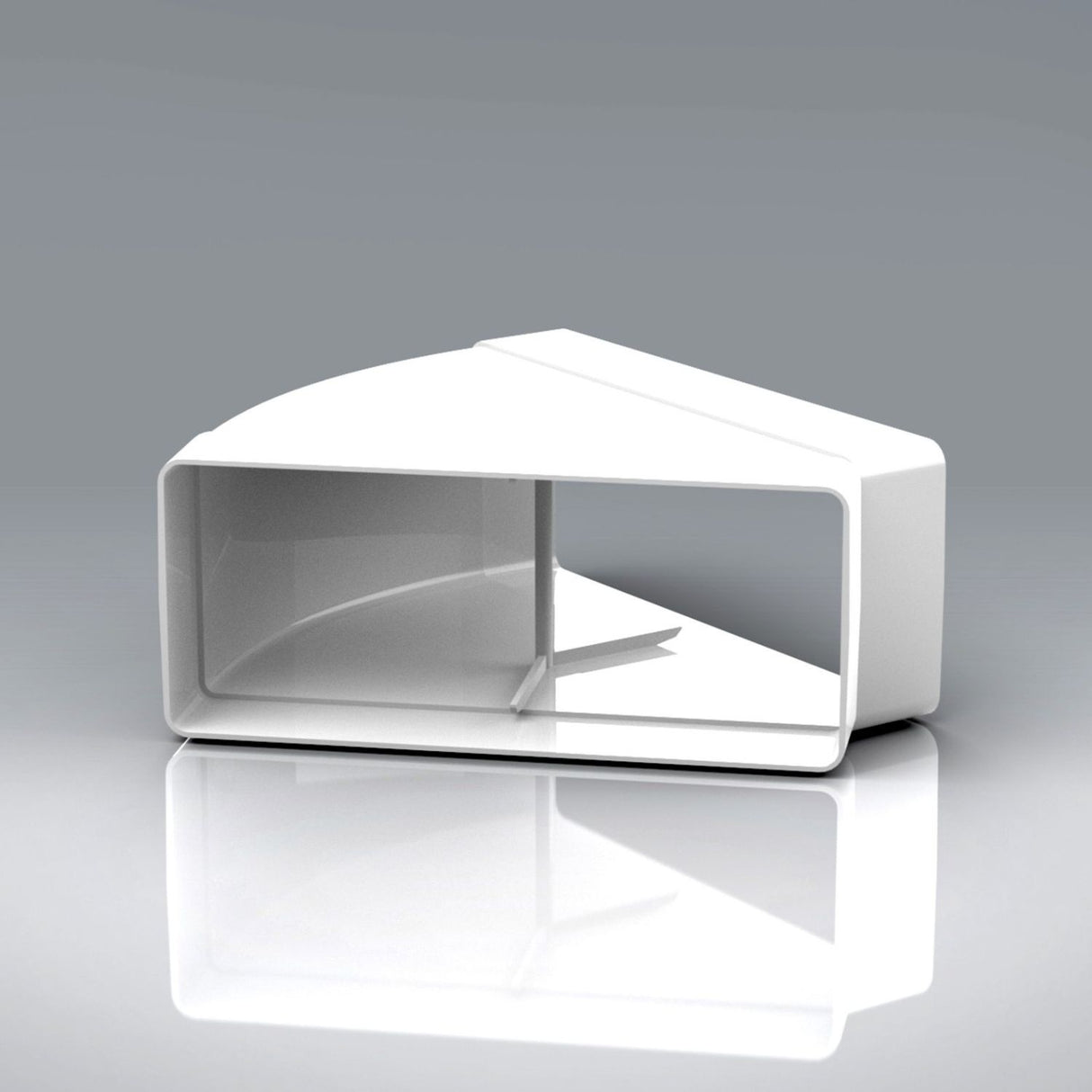 220x90mm 45° Horizontal Bend Rectangular Ducting