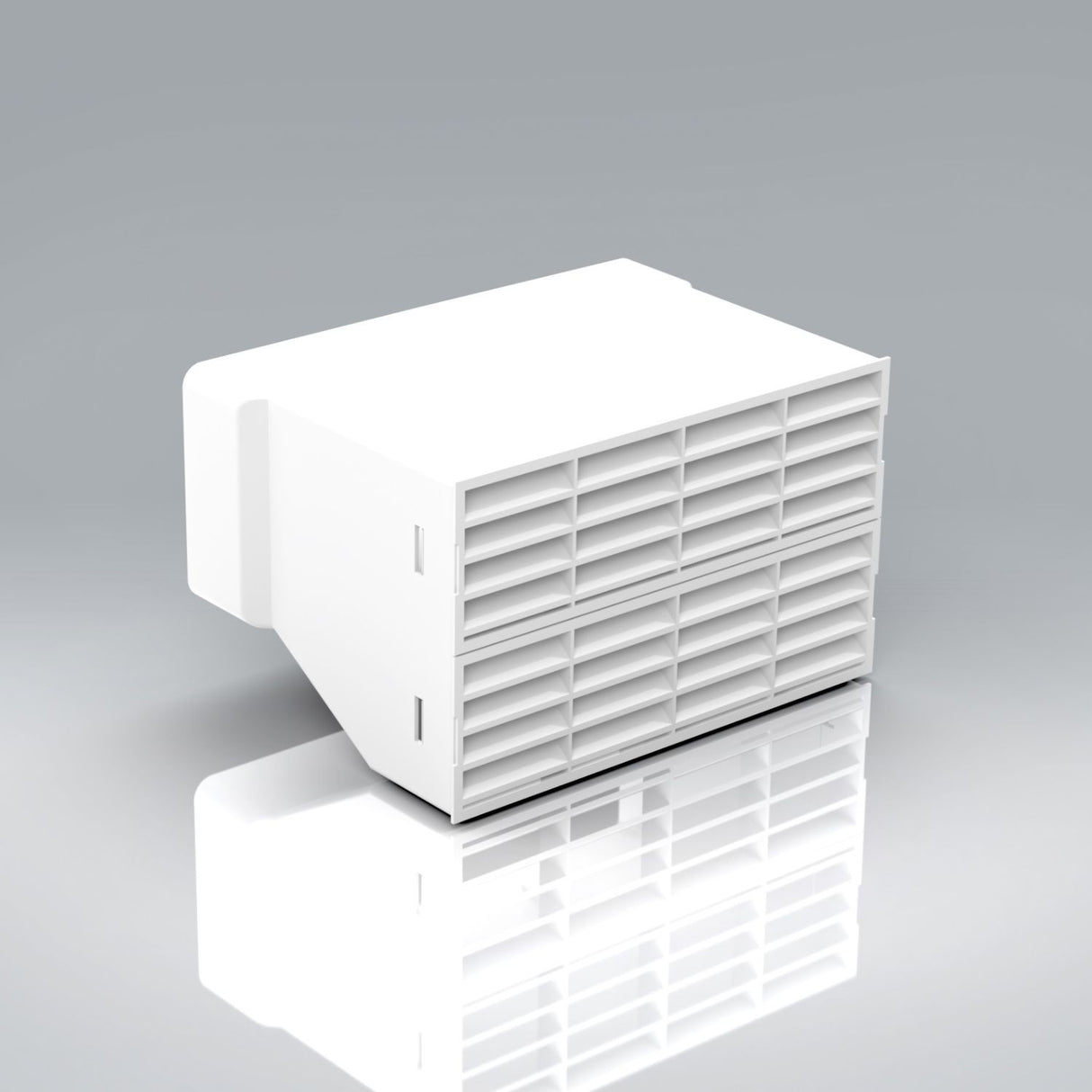 220x90mm Double Airbrick Adapter with Grilles