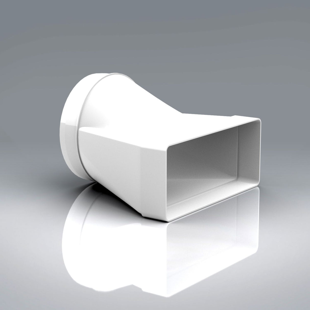 220x90mm Rectangular to 150mm Round Adaptor Rectangular Ducting