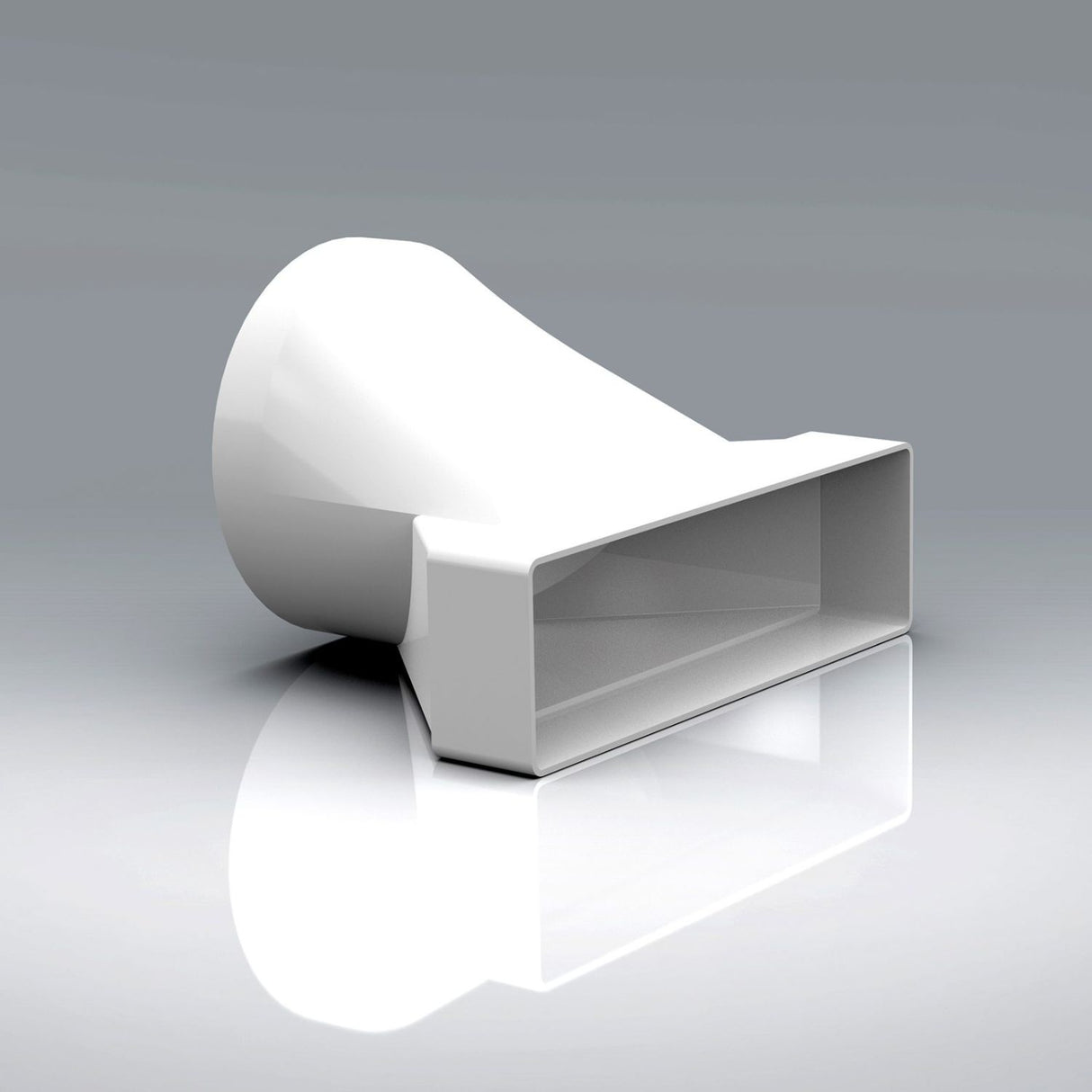 204x60mm Rectangular to 125mm Round Adaptor Rectangular Ducting